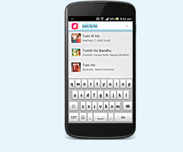Hindi Lyrics Search Feature in Lyricsmint App